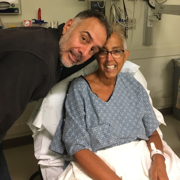 JoAnn Vizziello in hospital bed