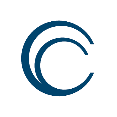two concentric dark blue c's