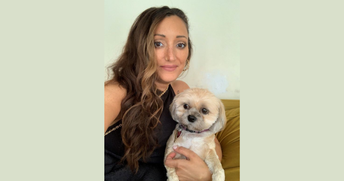 Andrea Sealy and her dog