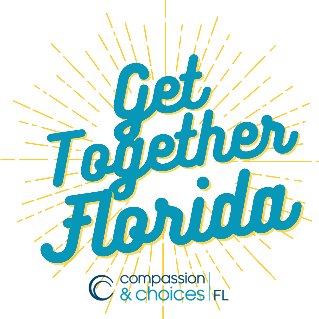 Get Together Florida in script text with sunburst behind.