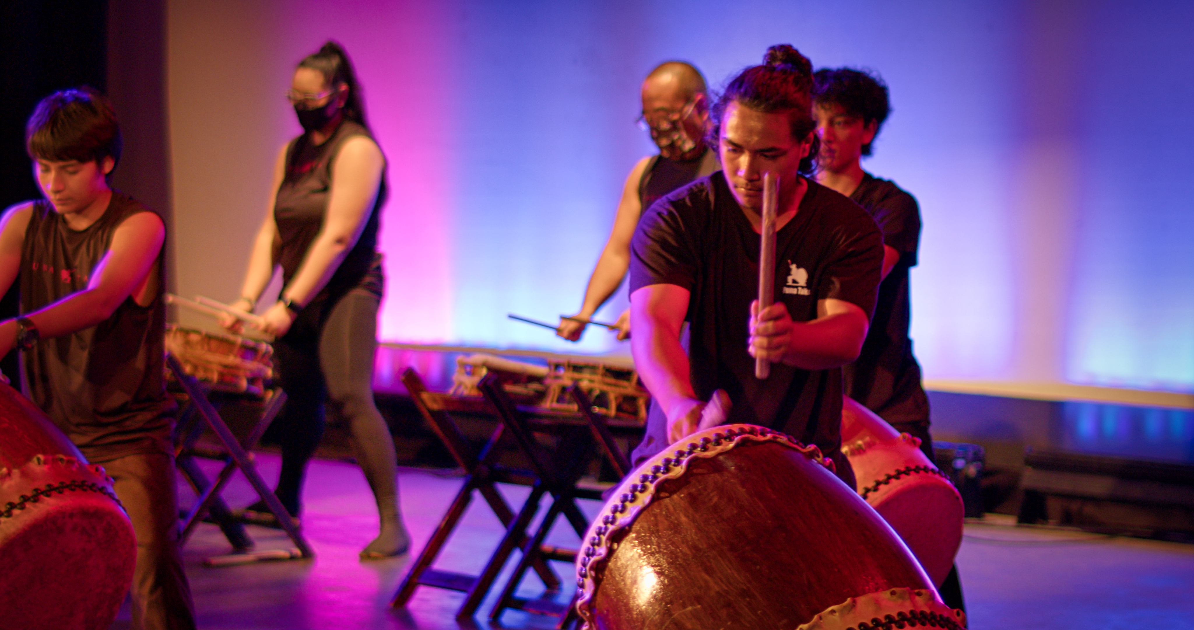 Taiko Drummers at a celebration of Arts and Culture in Hawaii 