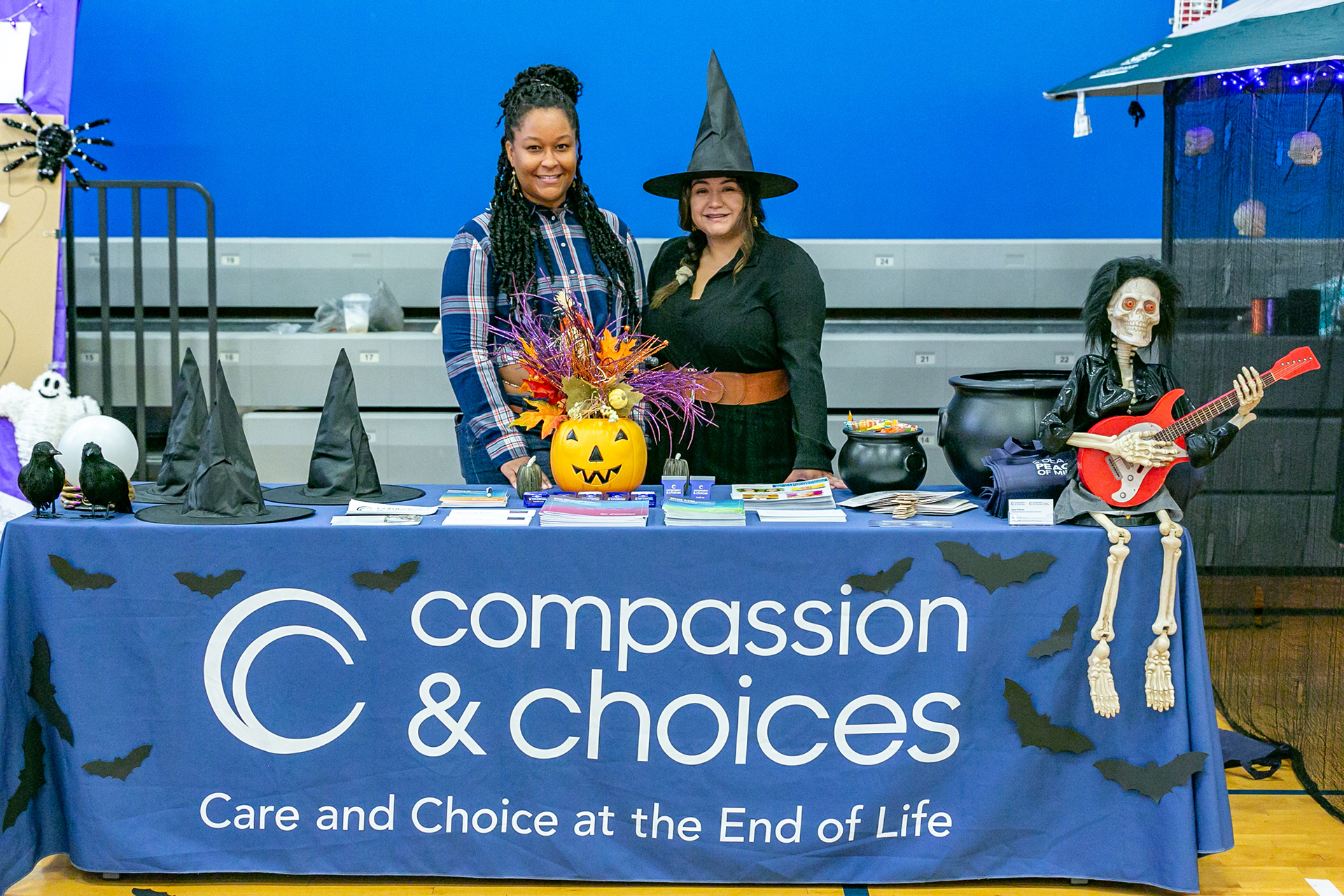 Ashley Johnson at a Halloween Tabling event with Daisy Orihuela in Florida